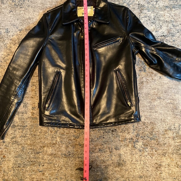 Schott NYC Classic Horsehide Black Racer Motorcycle Leather Jacket - Picture 16 of 16